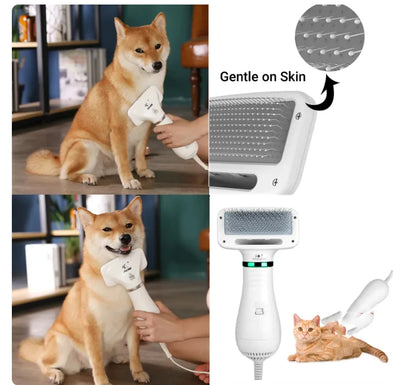 PetGroom Pro: Secador y Cepillo 2 en 1 para Mascotas