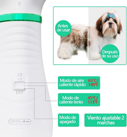 PetGroom Pro: Secador y Cepillo 2 en 1 para Mascotas