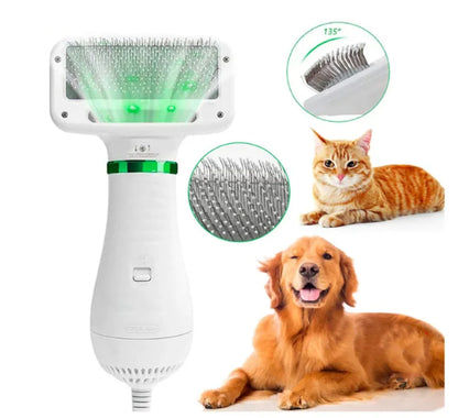 PetGroom Pro: Secador y Cepillo 2 en 1 para Mascotas