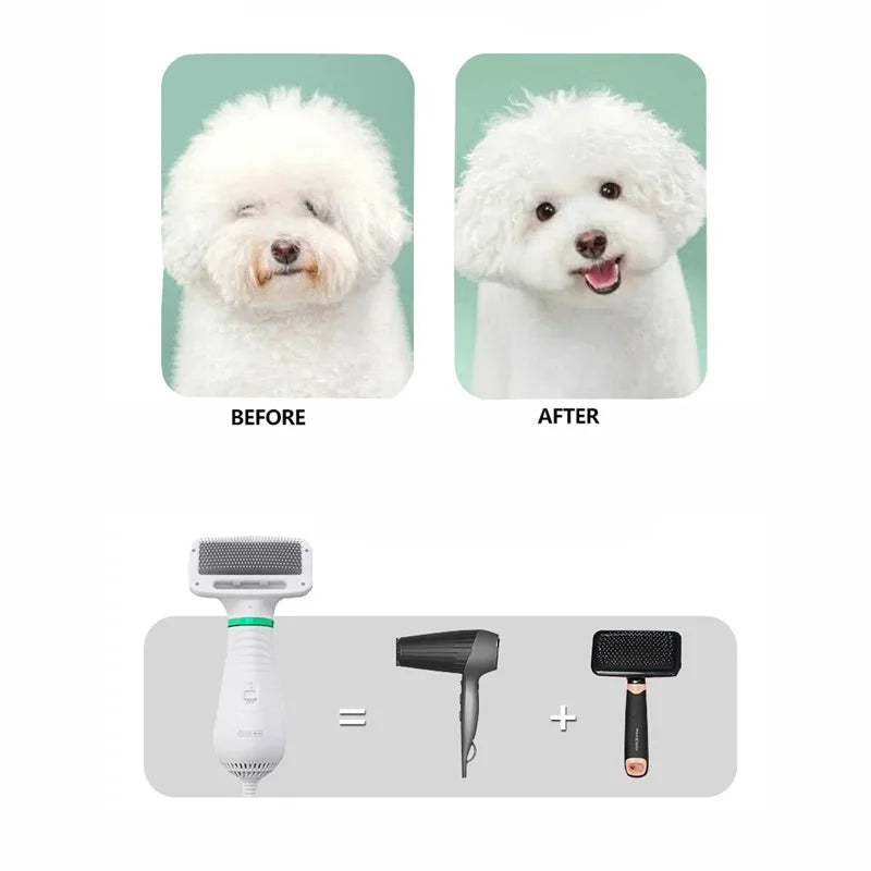 PetGroom Pro: Secador y Cepillo 2 en 1 para Mascotas